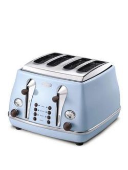 Delonghi Ctov4003.Az Vintage Icona 4-Slice Toaster - Blue